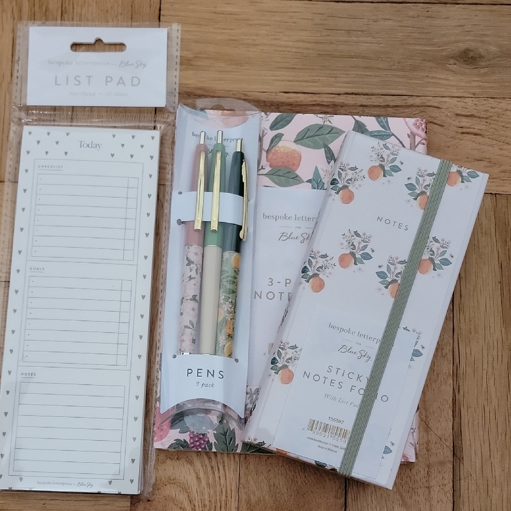 BUNDLE/OFFICE ITEMS/BLUE SKY/3-Pack Notepad/Sticky NotesFolio. etc.